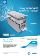 Lindab KVDPX 
- tłumik okrągły prosty do niskiej zabudowy