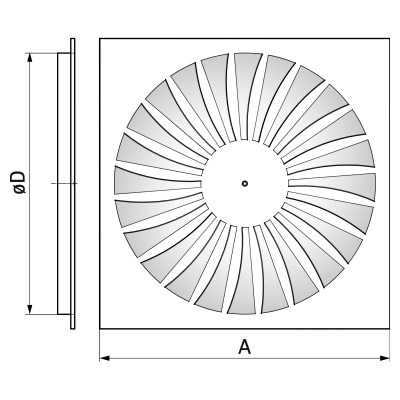 Direct Vent > Anemostat kasetonowy wirowy SD-B